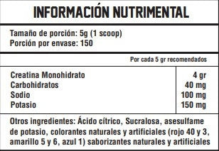 Creatina Monohidratada - 150 Servicios