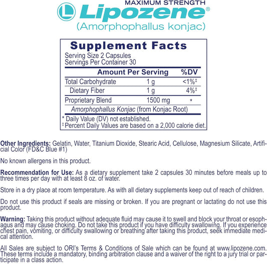 Lipozene Maximum Strength - 60 capsulas