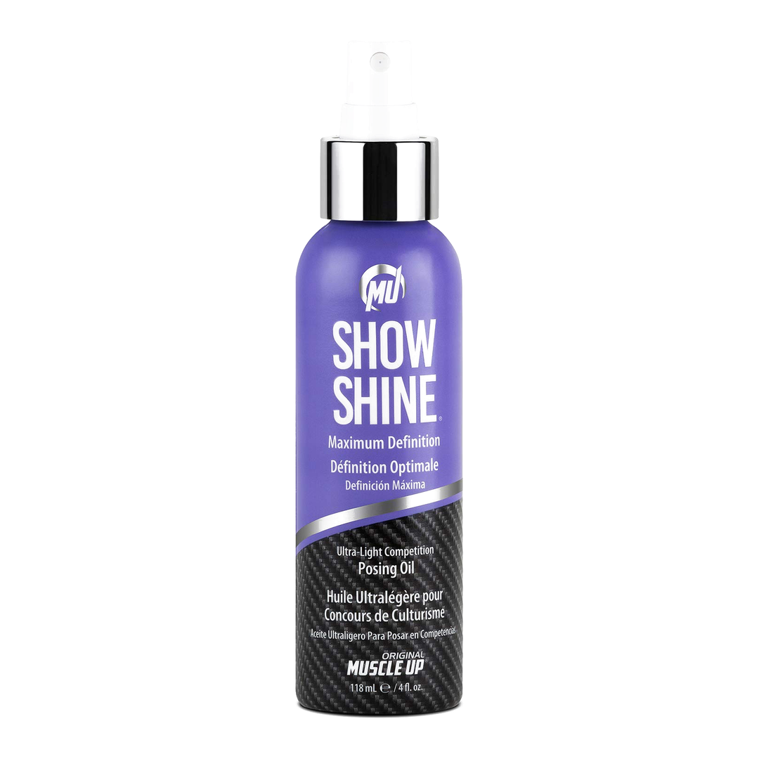 Pro Tan Muscle Up Show Shine 4 Onz Ultra Light Competition Posing Oil