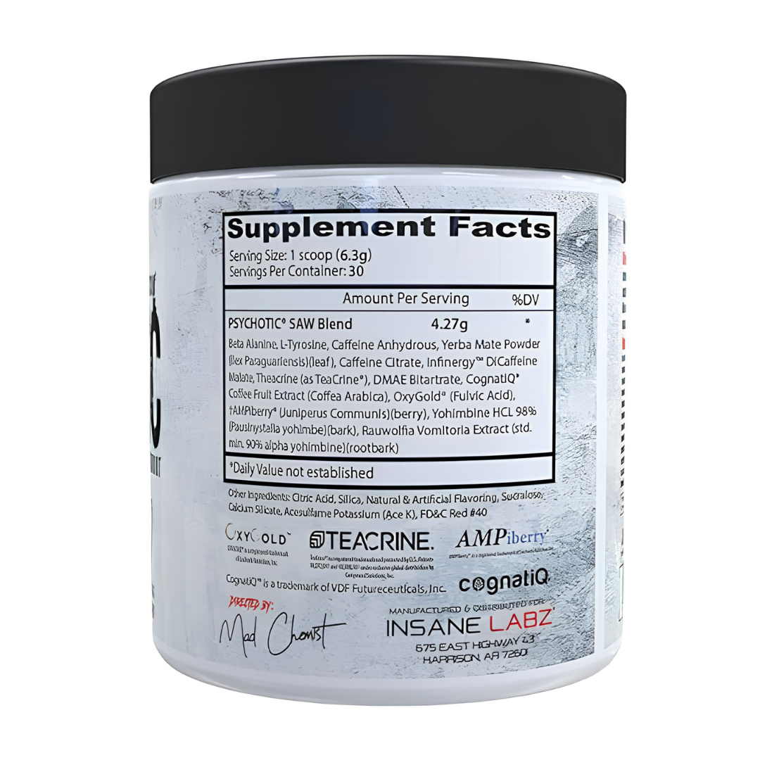Psychotic SAW Pre-Workout – 30 Servicios