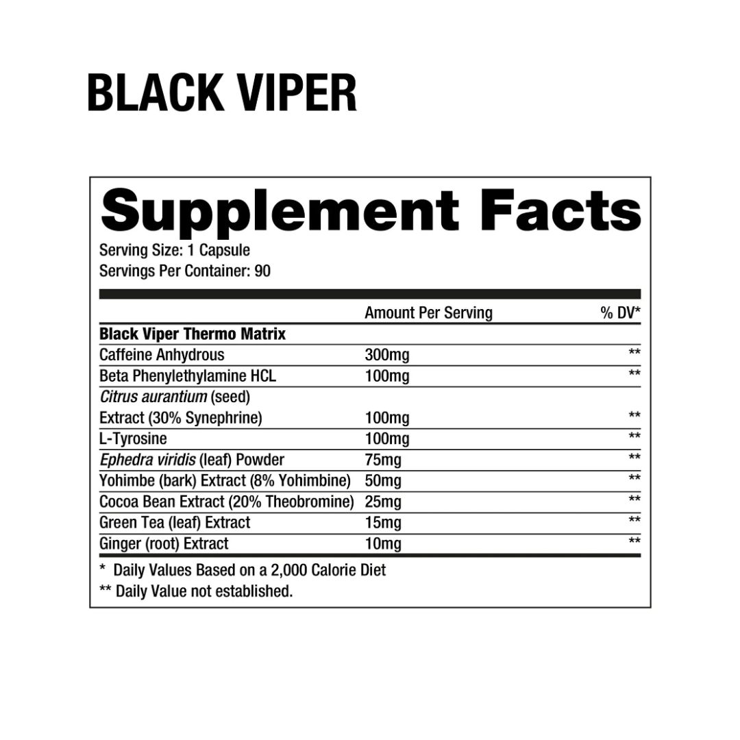 Black Viper – 90 Cápsulas