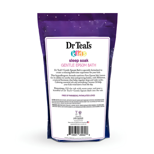 Dr Teal's Kids Gentle Epsom Bath Sleep Soak con Melatonina 2LBS
