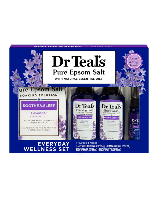 Dr Teal's Every Day Wellness Set Melatonin Lavender 4 PC 495G