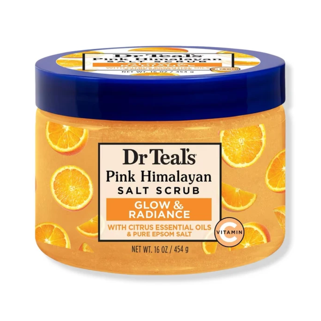 Dr Teal's Pink Himalayan Salt Scrub Glow & Radiance Vitamin C 454G