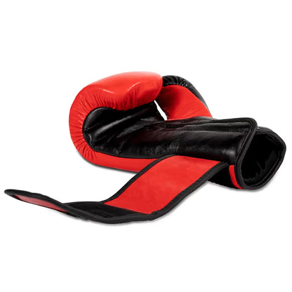 ASHTON PRO BOXING GLOVES RED BLACK